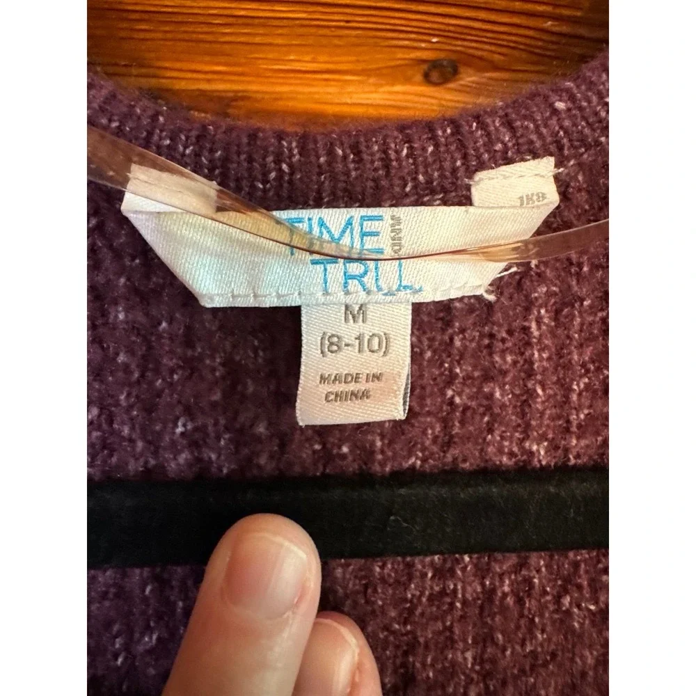 Time‎ and Tru Burgundy Cardigan Size Medium